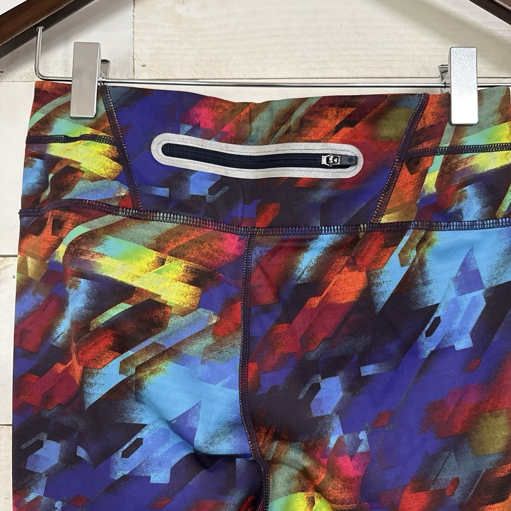 Athleta Pants Women's Size S Athletic Capri Leggings Colorburst Sonar Yoga - Picture 12 of 13